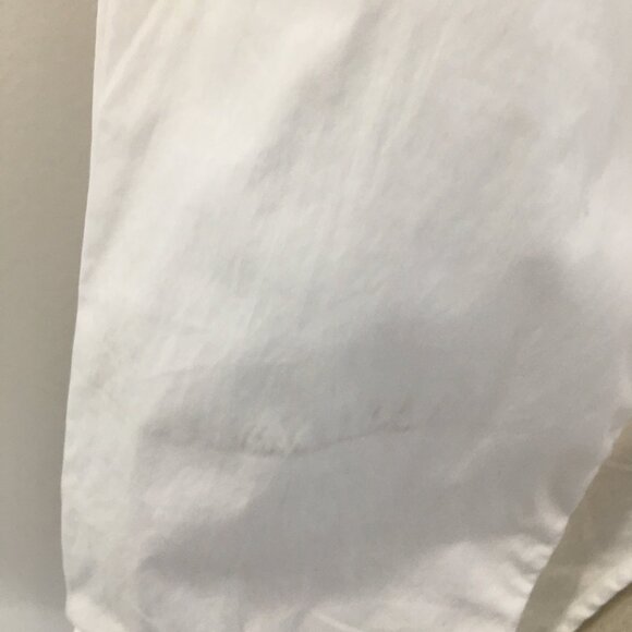 FRANK & EILEEN White Long Sleeve Italian Cotton Relaxed Fit Hi Low Button Shirt - Picture 14 of 16